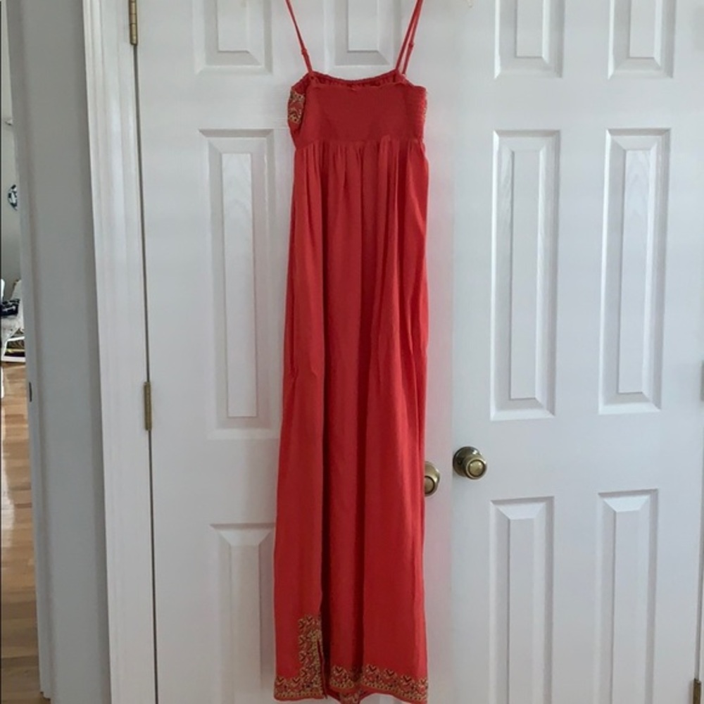 THEME Coral Embroidered Casual Maxi Dress/Cover‎ Up - Picture 2 of 8